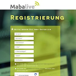 Registration at https://portal.mabalive.com/register-de 